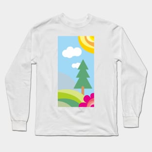 Landscapes Colourfull Illustration Long Sleeve T-Shirt